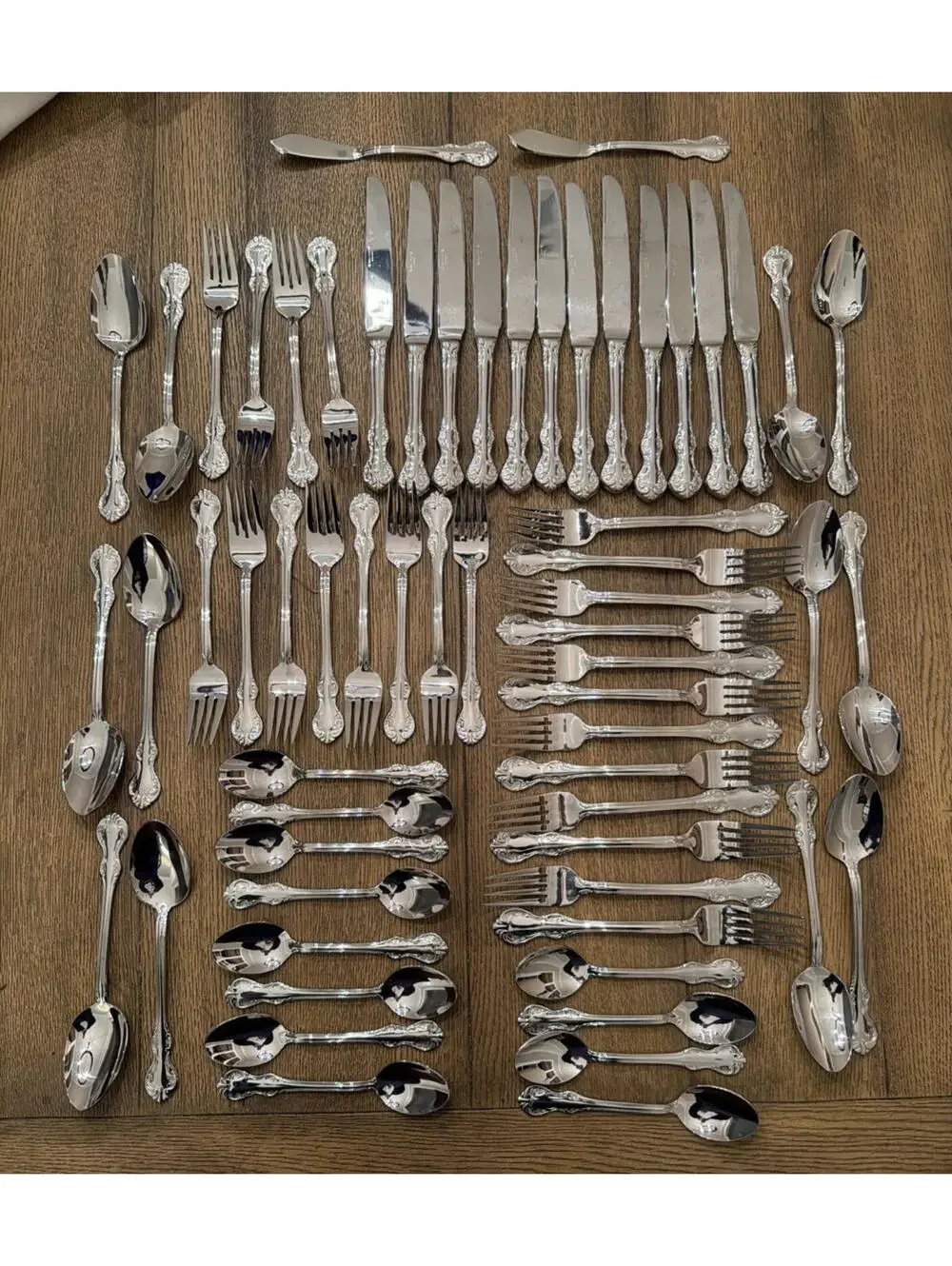 Wallace Camden Stainless Flatware Set – Service for 12 w Chest 62 Piece Set